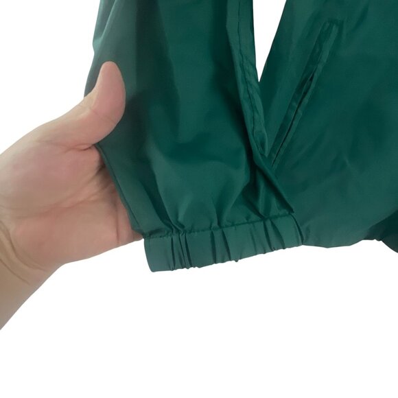 Woolrich Outdoor Nylon Windbreaker Jacket Size M Green Full Zip Hiking Gorpcore - Picture 5 of 8